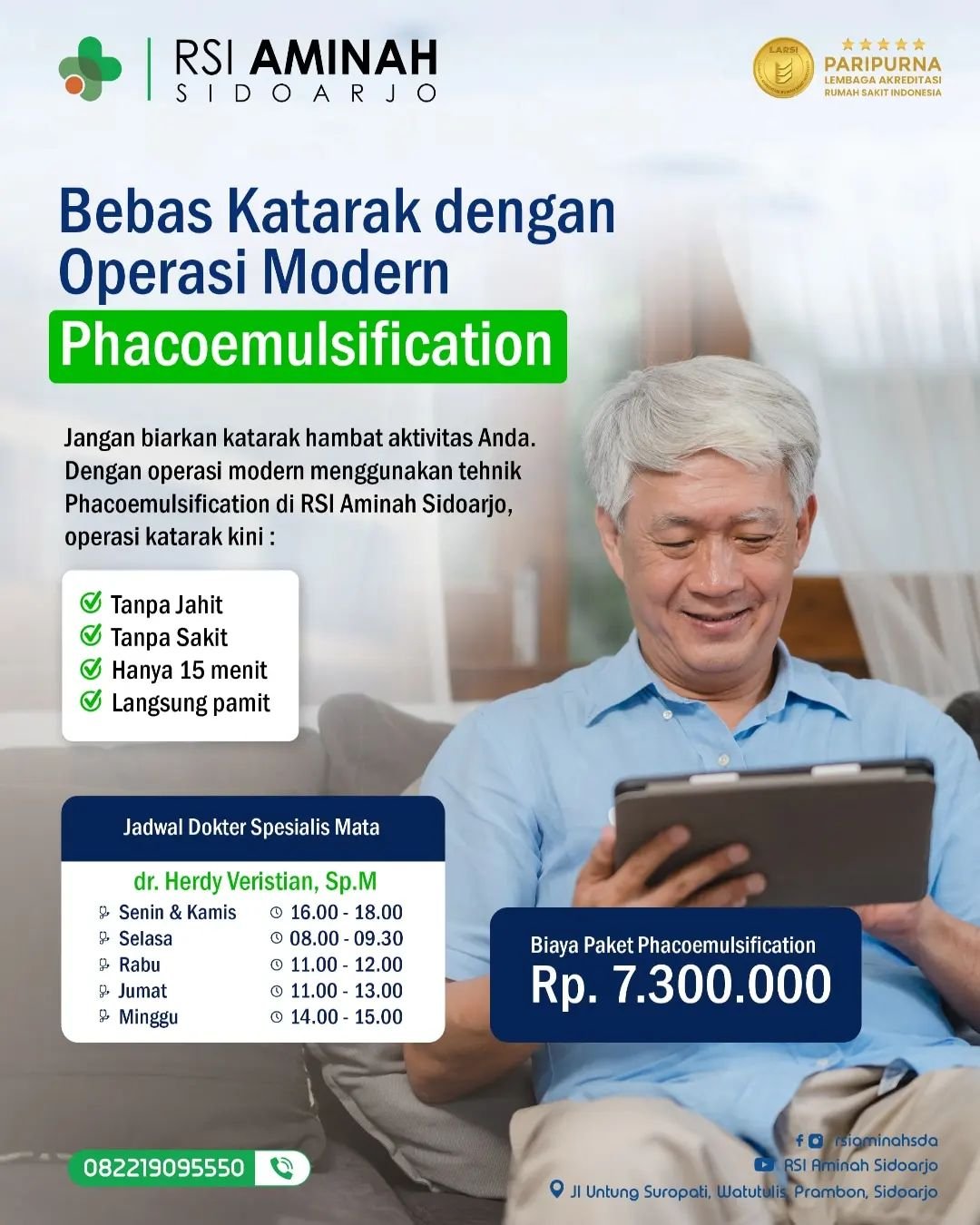 Operasi Katarak (Phacoemulsification) RSI Aminah Sidoarjo