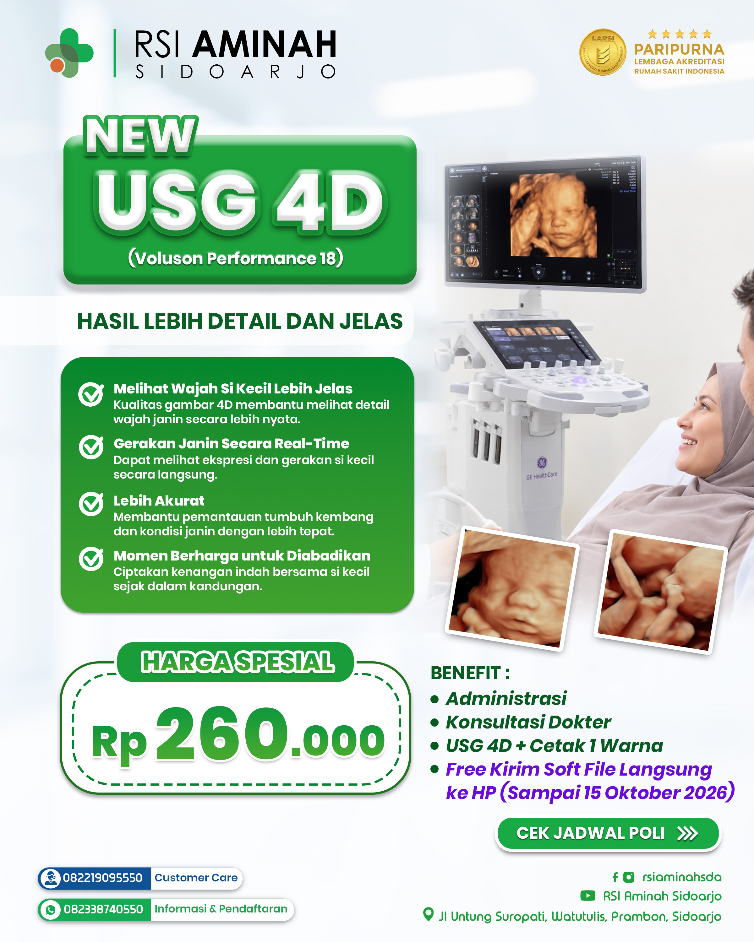 USG Kandungan 4D RSI Aminah Sidoarjo