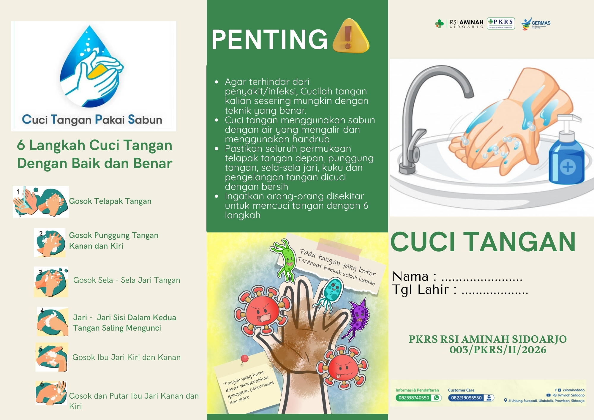 Cuci Tangan Yang Benar (6 Langkah Cuci Tangan)
